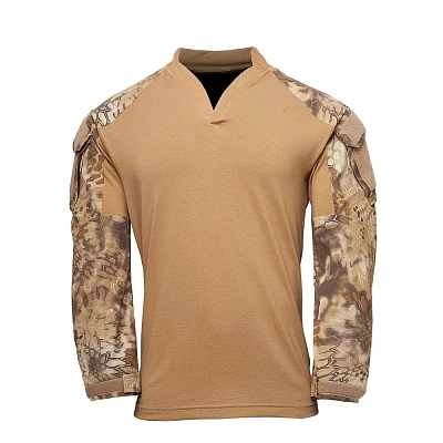 ТОЛСТОВКА KRYPTEK TACTICAL ВОРОТНИК РЕГБИ ДЛИННЫЕ РУКАВА COYOTE/HIGHLANDER- фото №1