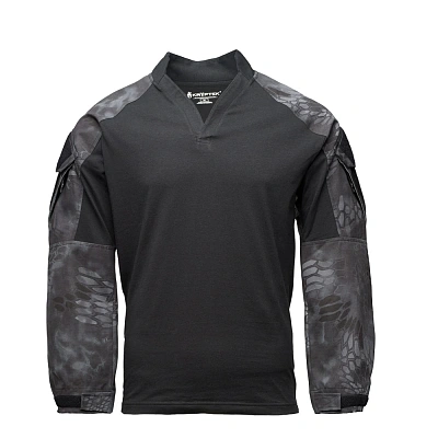 ТОЛСТОВКА KRYPTEK TACTICAL ВОРОТНИК РЕГБИ ДЛИННЫЕ РУКАВА BLACK/TYPHON- фото №1